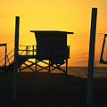 Sunset at Lifeguard Tower #13, Hermosa Beach, California